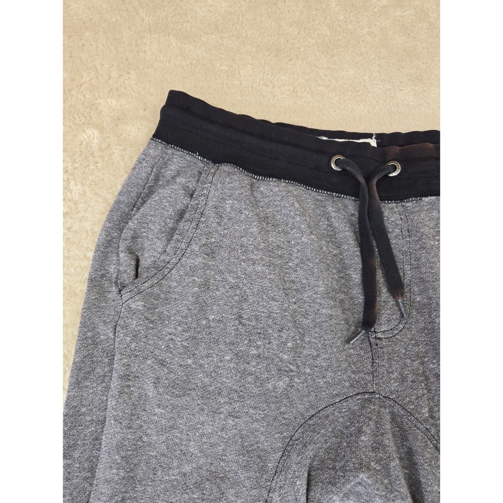 Aeropostale Mens XS Grey Marl Raw Hem Sweat Shorts Black Waistband 6174 - Picture 11 of 15